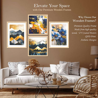 SET OF 4 DIGITAL WALL PAINTING