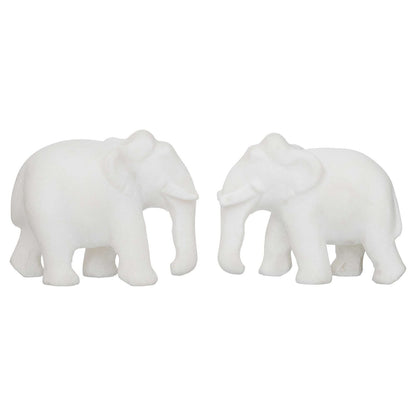 White Marble Elephant Showpieces Home Decor for Living Room, Table, Shelf for Vastu, Feng Shui, Office Decor, Gifting