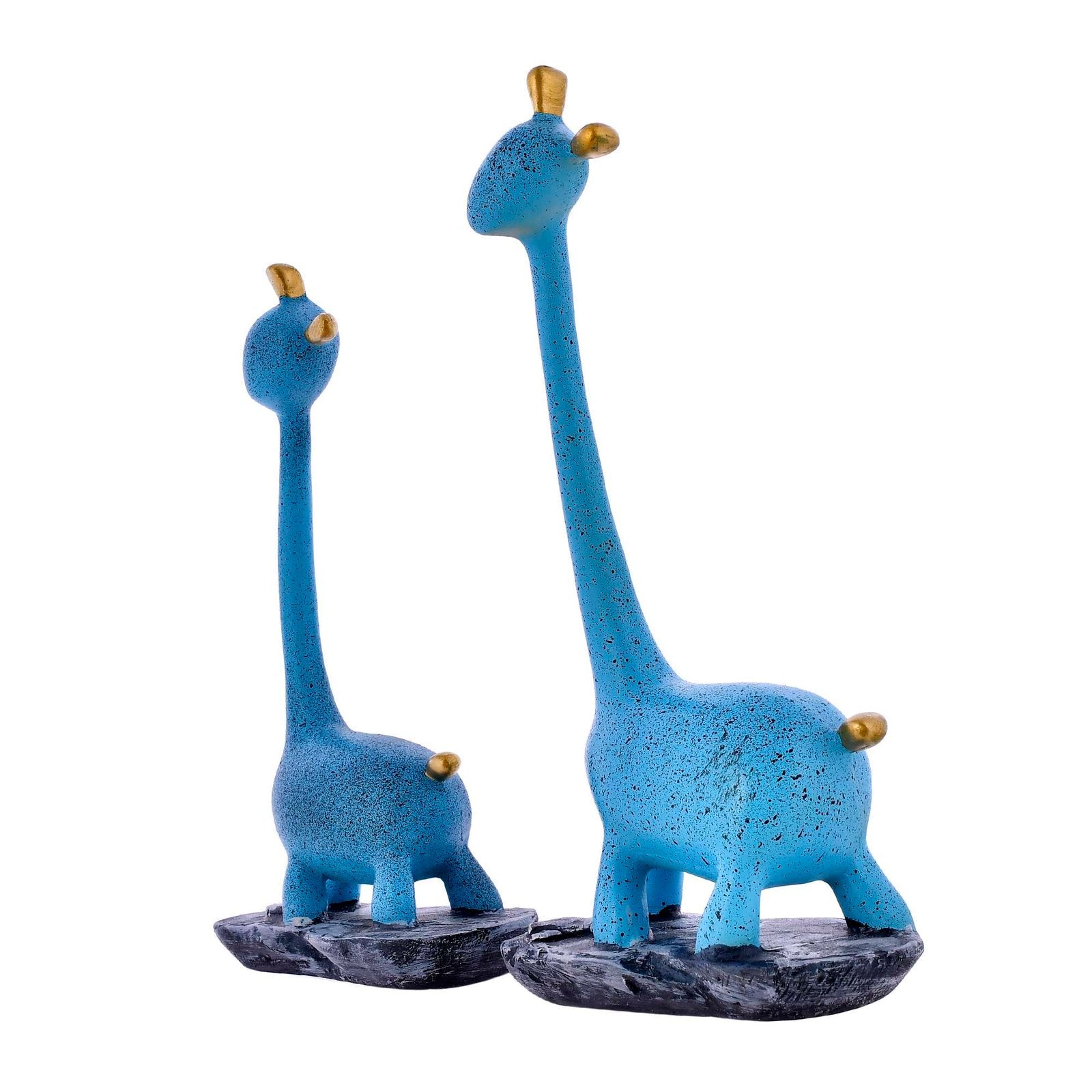 Giraffe Pair Antique Finish Showpiece