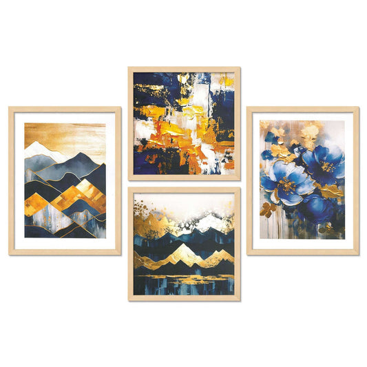 SET OF 4 DIGITAL WALL PAINTING