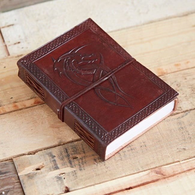 Craftshades – Vintage Dragon Embossed Unique Design 7″5 Handcrafted Leather Journal/Diary 200 page | 100% Genuine Leather