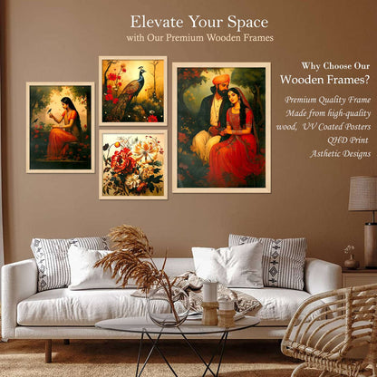 SET OF 4 DIGITAL WALL PAINTING