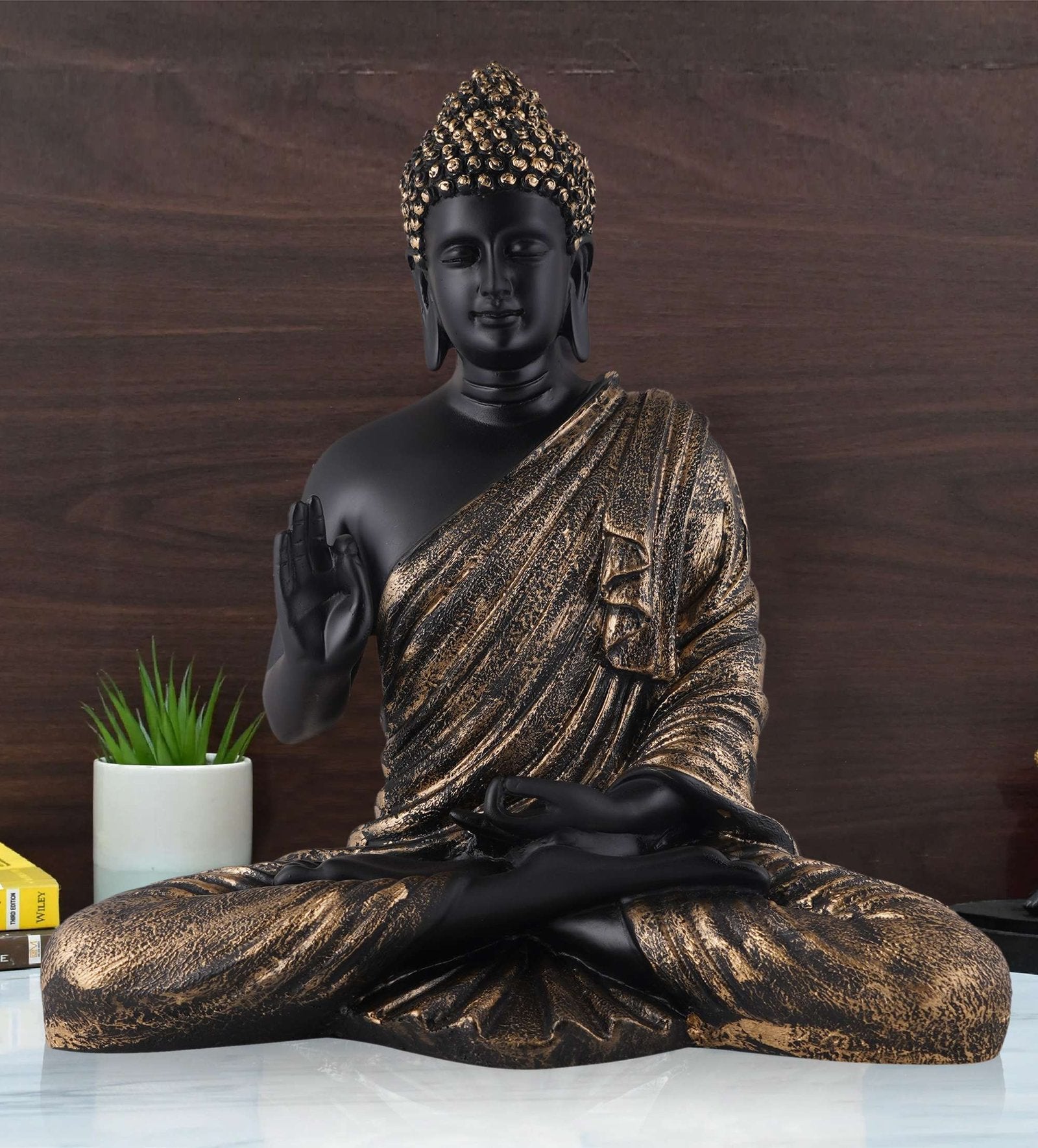 Buddha Idol Statue Showpiece Gift Gifting Item Polystone Home Decor Decoration