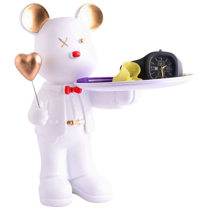 Cool Taddy Bear Showpiece for Home Decorative Showpiece | Taddy Bear with Paltter Statue for Home Decor Showpiece | Home Kitchen Decor | Office Decorative Item -6