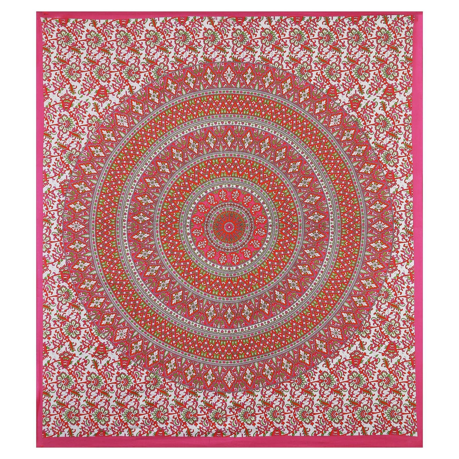 100% Pure Cotton Traditional Printed Bedsheet for Double Bed King Size Bedsheet with 2 Pillow Covers