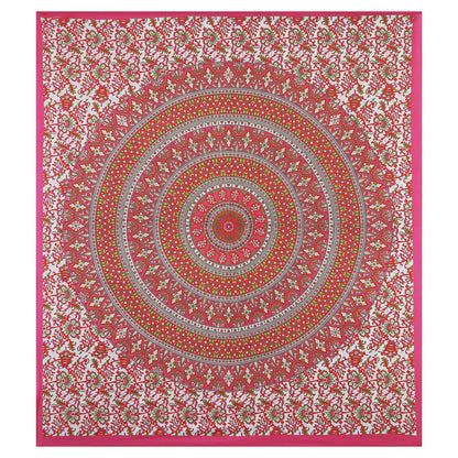 100% Pure Cotton Traditional Printed Bedsheet for Double Bed King Size Bedsheet with 2 Pillow Covers