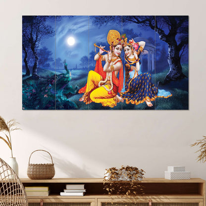 Set Of 5 Wooden Framed Wall Paintings