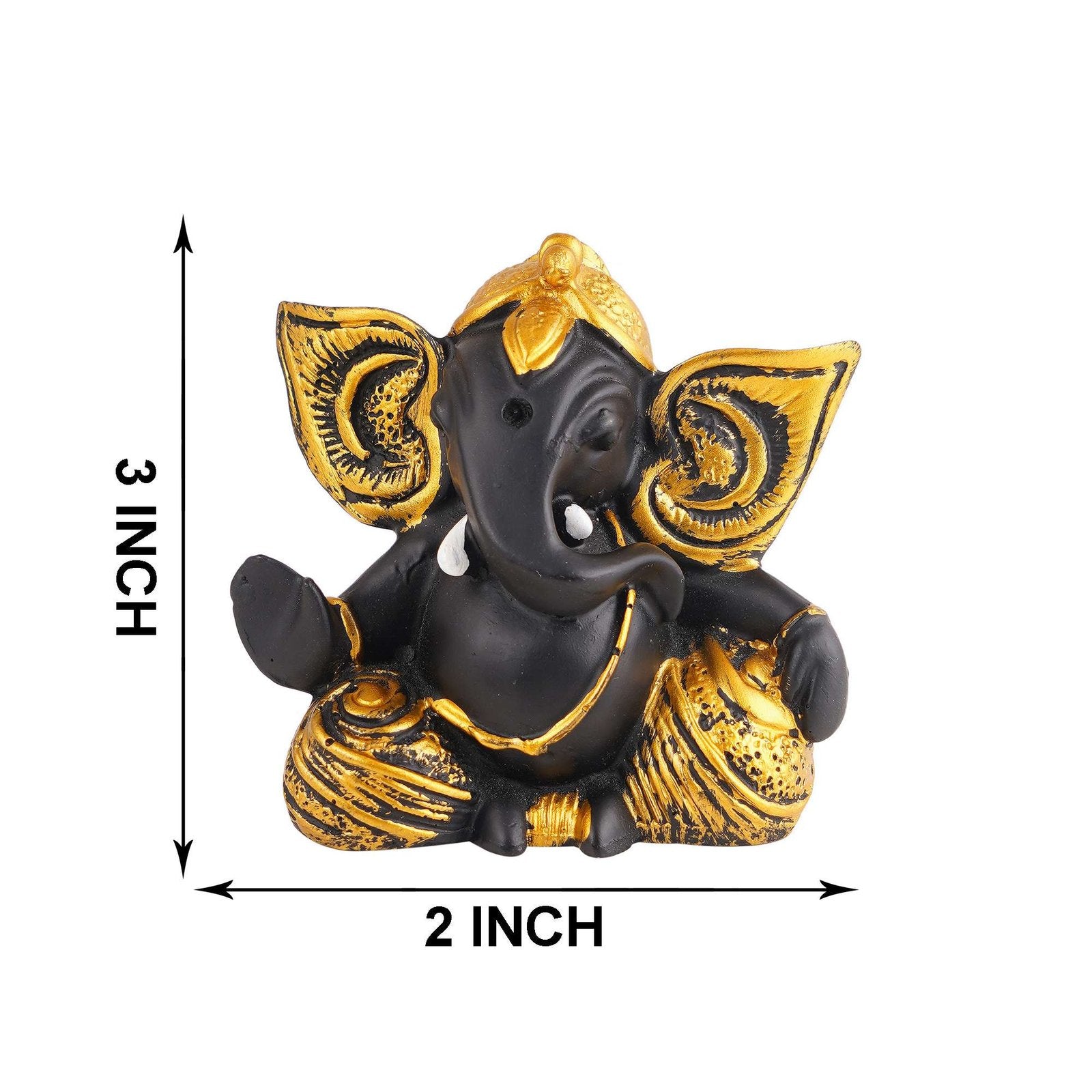 Ganesha Statue Idol Shriganesh Bhagwan Murti / Home, Office Decor / Car Dashboard / Side Table Brass Ganpati / Lord Vinayaka Statue / God of Luck & Success Sculpture / Gift Items