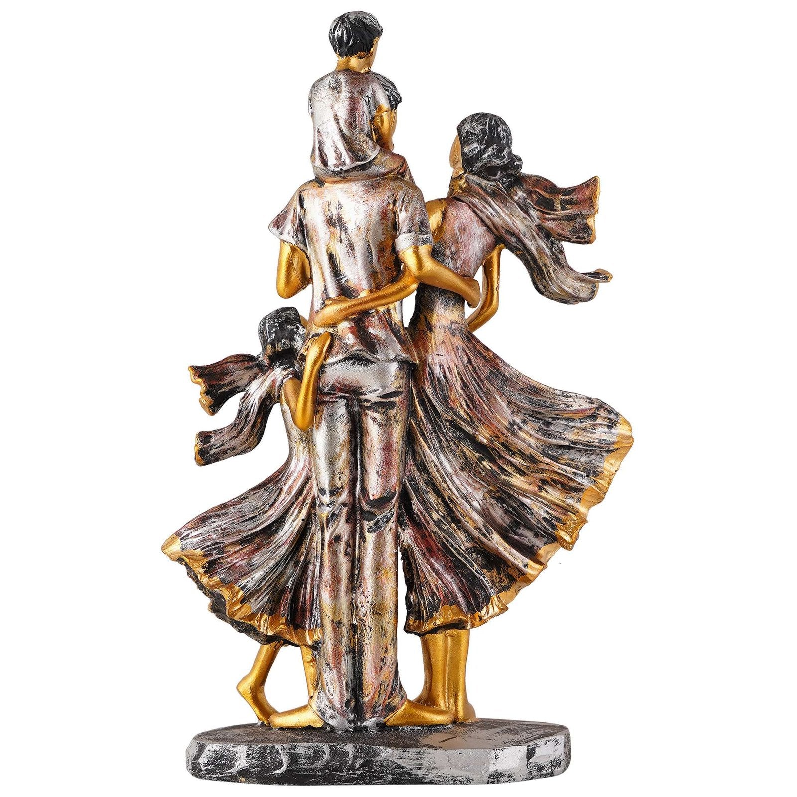 MOTHER and Father with Child complete faimily Love golden white Statue showpiece for Home Decor and Gifting