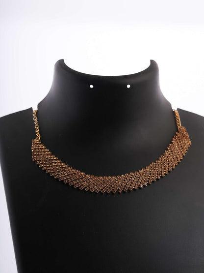 Women’s Indo-Western Drop Dangles Earring With Necklace For Women Fashion Jewellery for women Artificial Earrings and Necklace For women (Golden)