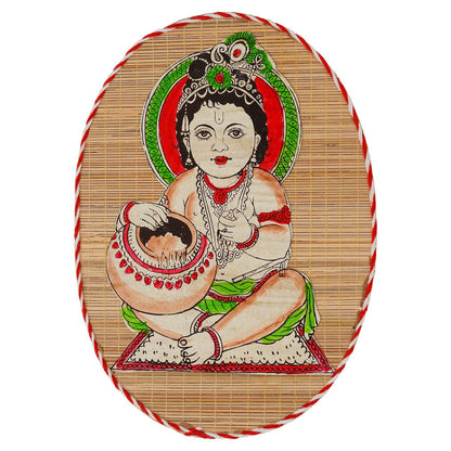Bamboo Hand Crafted Wall Hangings Of Kanha Ji For Home D?cor | Bamboo Art For Wall Decor