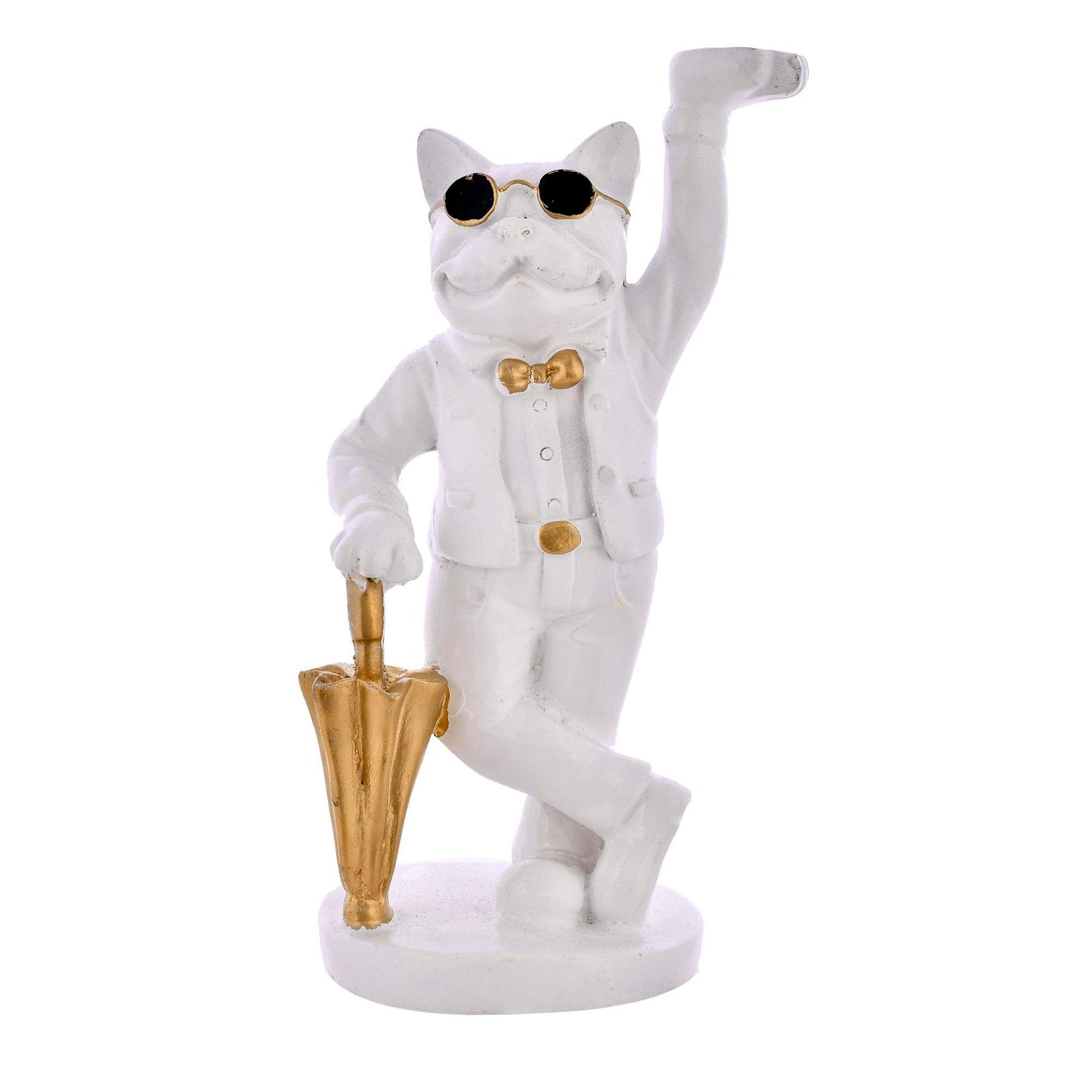 Standing White Bull Dog Sculpture