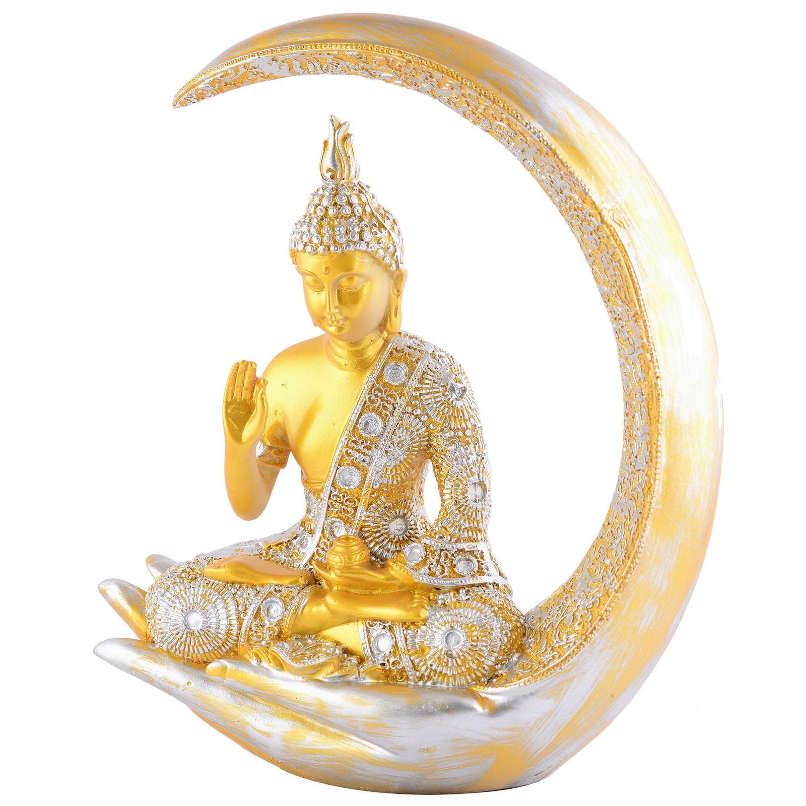 Buddha Idol Statue Showpiece Gift Gifting Item Polystone Home Decor Decoration