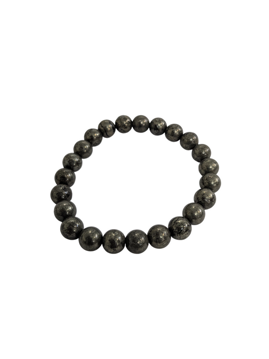 Pyrite Bracelet for Women Men’s Gifts – Protection Healing Crystal Bracelet – 8mm Gemstone Beaded Adjustable