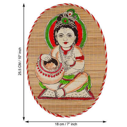 Bamboo Hand Crafted Wall Hangings Of Kanha Ji For Home D?cor | Bamboo Art For Wall Decor