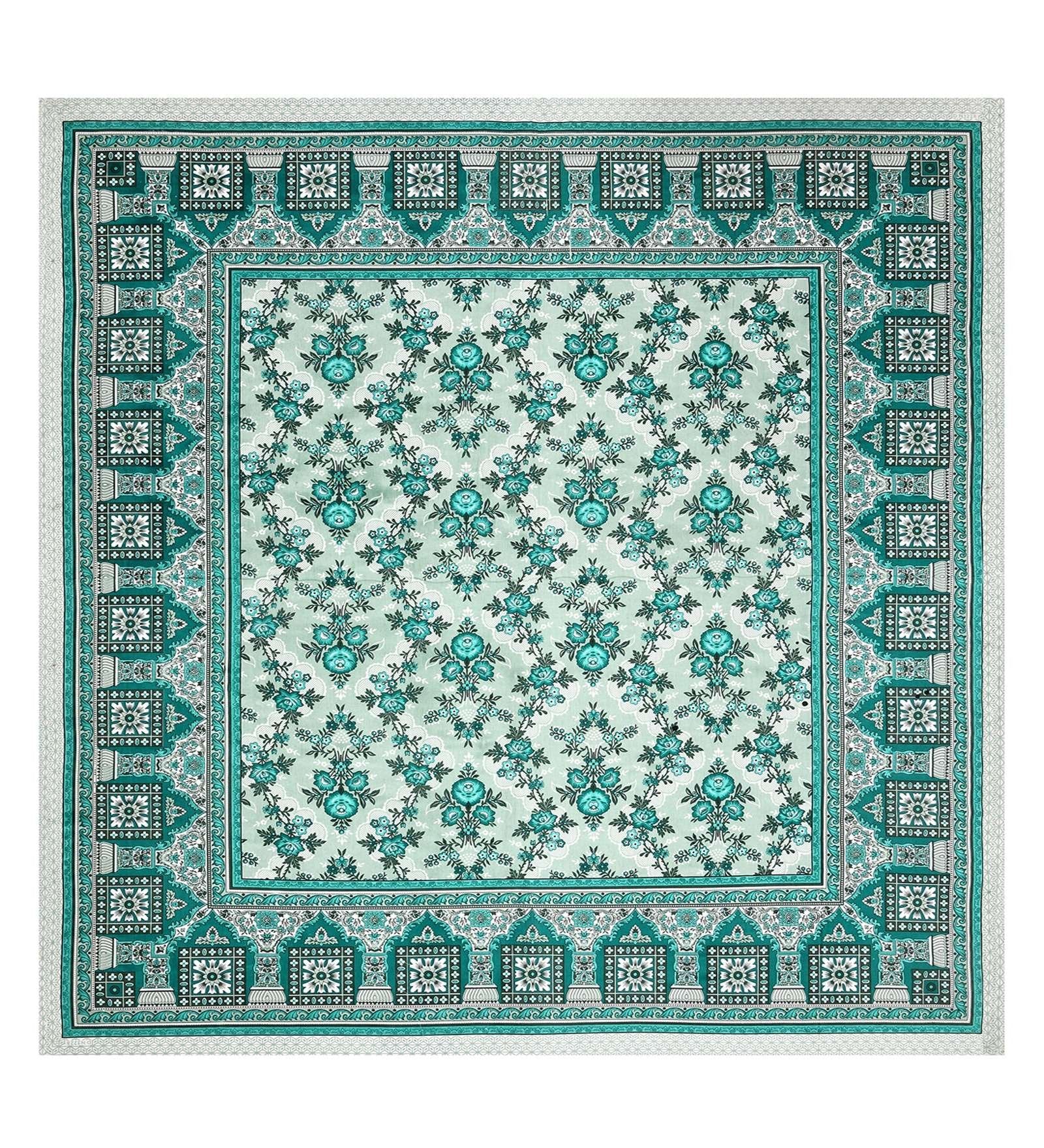 100% Pure Cotton Traditional Printed Bedsheet for Double Bed King Size Bedsheet with 2 Pillow Covers
