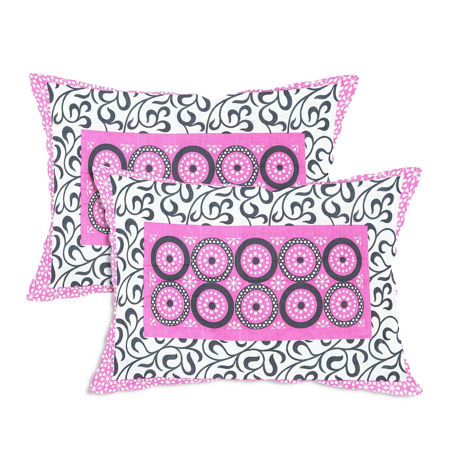100% Pure Cotton Traditional Printed Bedsheet for Double Bed King Size Bedsheet with 2 Pillow Covers