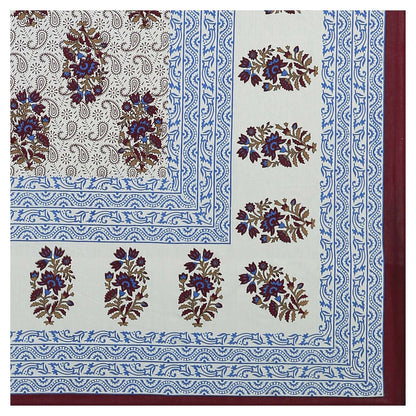 100% Pure Cotton Traditional Printed Bedsheet for Double Bed King Size Bedsheet with 2 Pillow Covers