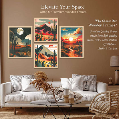 SET OF 4 DIGITAL WALL PAINTING