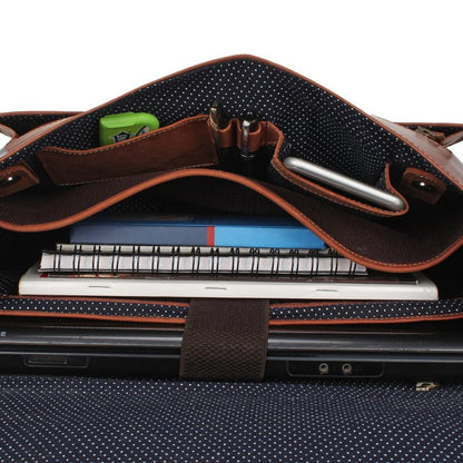 Craftshades – 12*16″ Classic Handcrafted Buffalo Leather Laptop Bag | 100% Genuine Leather