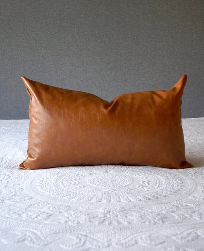 100% Goat Leather 3 Pillow Cover – Sofa Cushion Case