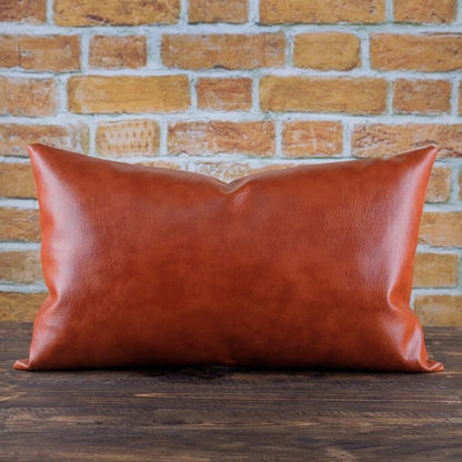 100% Goat Leather Cushion with cotton sofa cover
