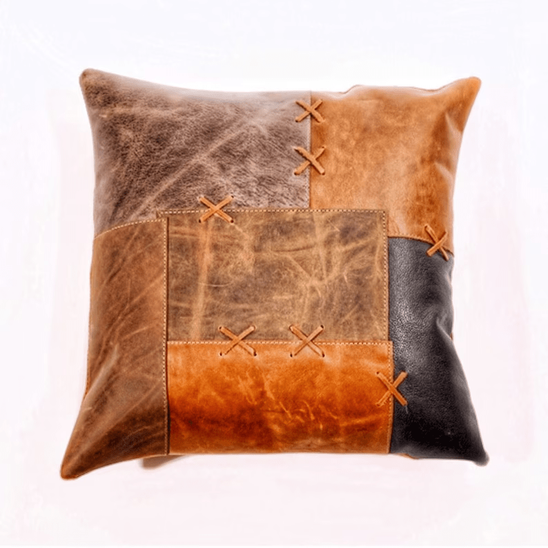 CraftShades Genuine Leather Cushion – Luxury and Elegance for Your Home
