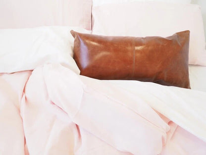 100% Goat Leather 3 Pillow Cover – Sofa Cushion Case