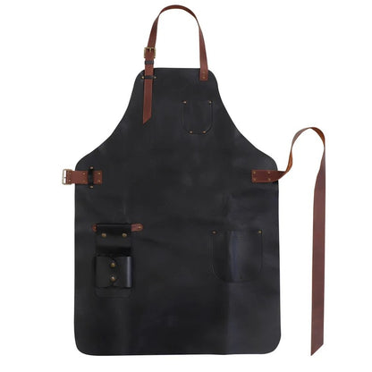 CraftShades Personalized Top Grain Leather Workshop Apron with Pockets for Men, Hand Crafted Woodworking Apron, Artist Full Apron, Best Gardening Apron