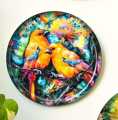 Ritualistic Pakshi Wall Plates for Home Decoration Wall Decor Items for Living Room Set of 5