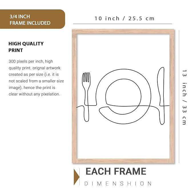 Kotart Restaurant Theme Digital Painting for Kitchen Restaurant Cafe Wall Decoration F