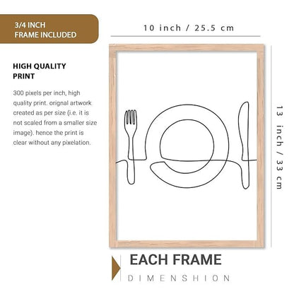 Kotart Restaurant Theme Digital Painting for Kitchen Restaurant Cafe Wall Decoration F