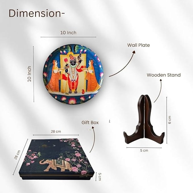 Ritualistic Shrinath Wall Sculpture With Stand for Home Decoration Wall Painting for Living Room Wall and Table Showpiece