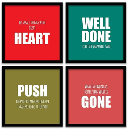 Kotart Do Small Things Motivational Quotes Frames for Wall Decor Set of 4