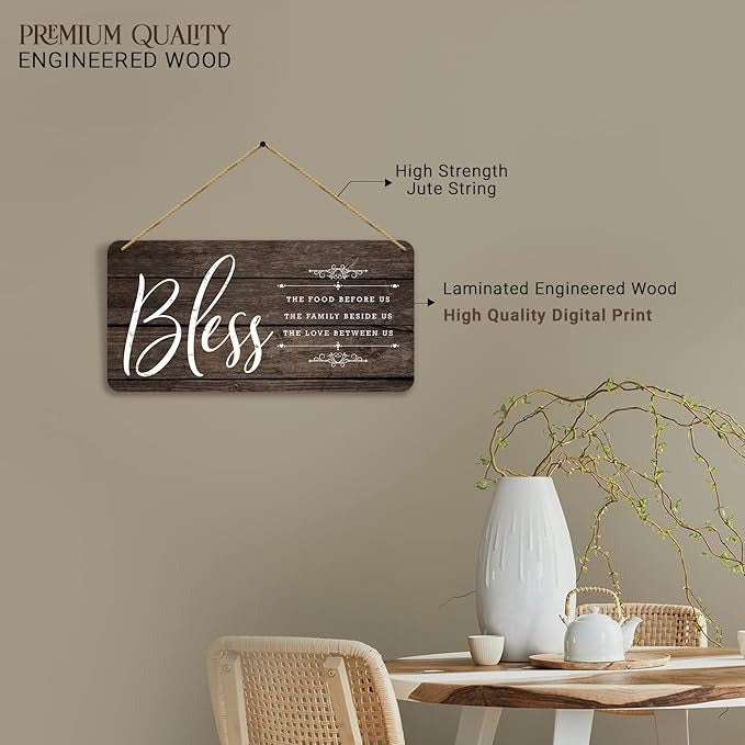 Kotart Kitchen Bless The Food Wall Hangings For Cafe Restaurant Bar Lounge MDF