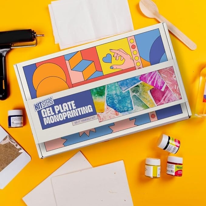 kitsters DIY Gel Plate Monoprinting Kit