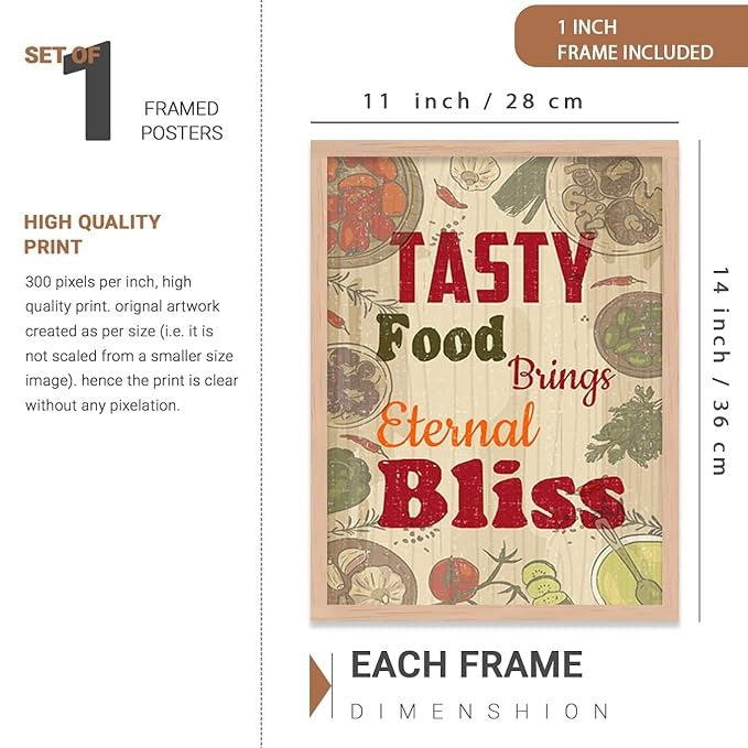 Kotart Food Kitchen Quotes Frames Wooden Wall Hanging