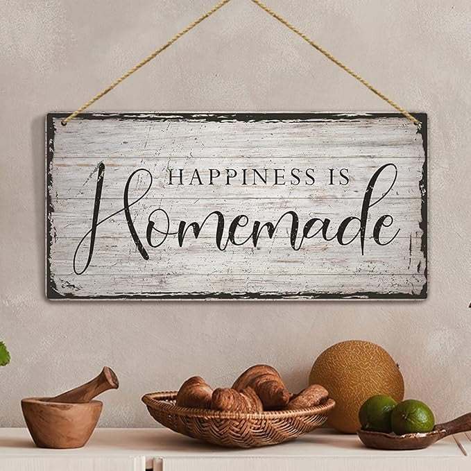 Kotart Engineered Happiness Is Homemade Wood Kitchen Wall Hangings