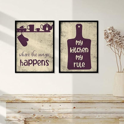 Kotart Restaurant Quotes Framed Posters for Kitchen Wall Decoration Kitchen 8