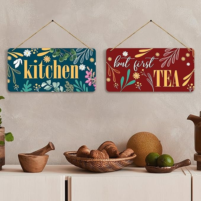 Kotart Kitchen Quotes Wooden Wall Art Hanging for Restaurant Bar Dianing Area 6