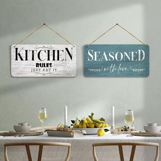 Kotart Kitchen Quotes Wooden Wall Art Hanging for Restaurant Bar Dianing Area 2