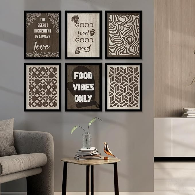Kotart Wood The Secret Restaurant Quotes Posters With Frame For Kitchen Wall Decoration