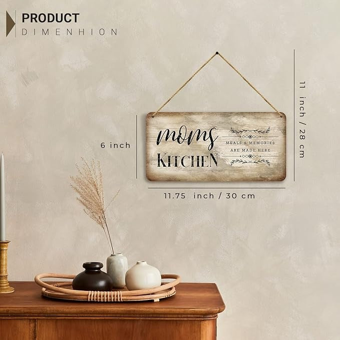 Kotart Moms Kitchen MDF Wall Hanging Home Decor Items for Kitchen Cafe Restaurant Bar