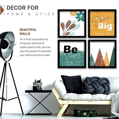 Kotart Dream Big Quotes Frames for Wall Decor Wall Poster with Frame for Room Set of 4