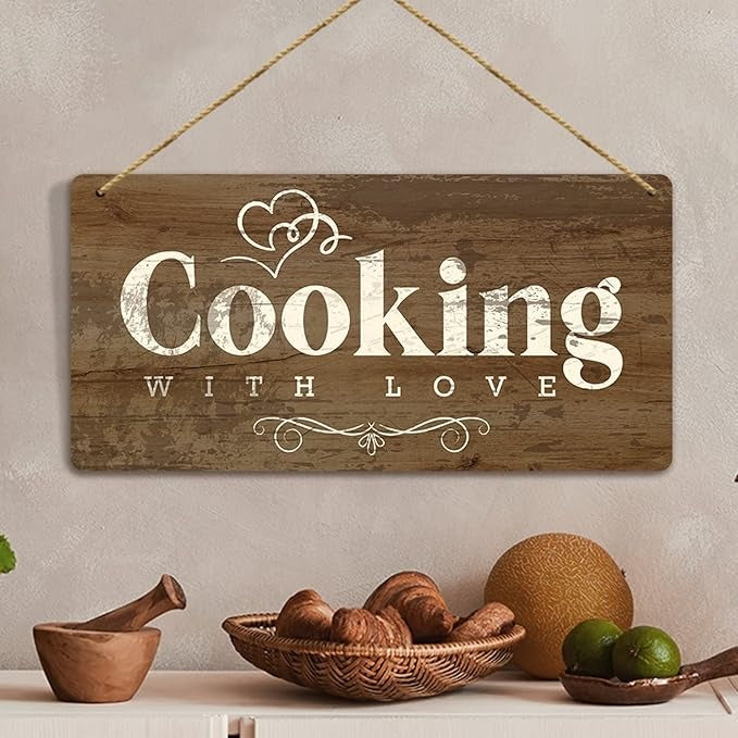 Kotart MDF Coocking With Love  Wall Hanging Home Decor for Kitchen