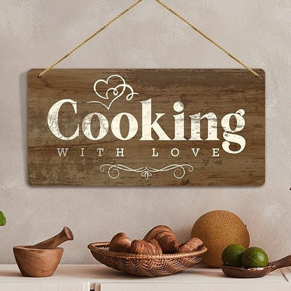 Kotart MDF Coocking With Love  Wall Hanging Home Decor for Kitchen