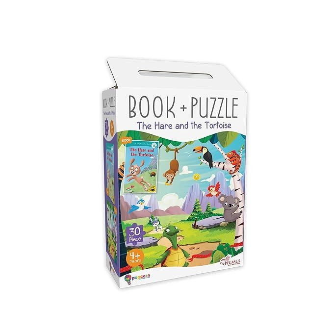 Popcorn Games & Puzzle 30 Piece Jigsaw Puzzle with Free Reading Book