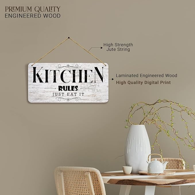Kotart Kitchen Rules Wall Hangings For Cafe Restaurant Bar Lounge MDF