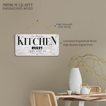 Kotart Kitchen Rules Wall Hangings For Cafe Restaurant Bar Lounge MDF