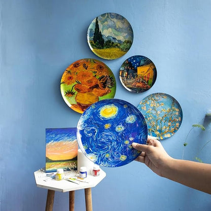 Ritualistic Van Gogh Wall Plates for Home Decoration Wall Decor Items for Living Room Set of 5 Plates